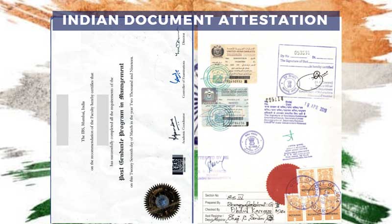 Indian Certificate Attestation UAE